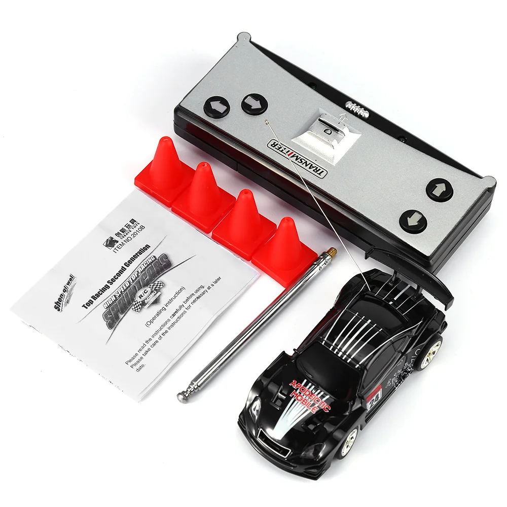Multicolor Coke Can Mini Speed Sport Car RC Radio Remote Control Vehicle Micro Racing Car Toy Gift For Child-random