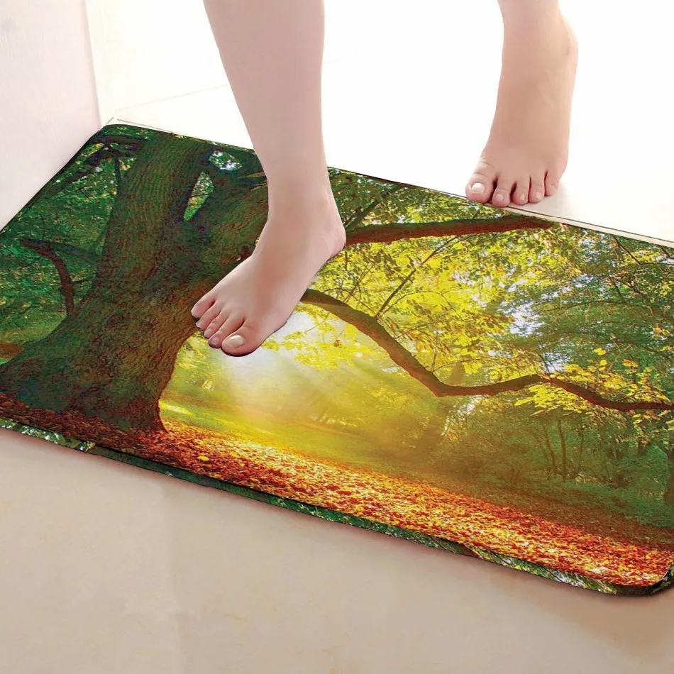 Дерево стиль коврик для ванной комнаты, смешной Противоскользящий коврик для ванной, занавески для душа s аксессуары, соответствующие вашей душевой занавеске
