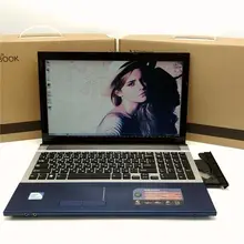 15.6inch 4G RAM 750G HDD Gaming Laptop In-tel I7 Dual Core Fast CPU Windows 7/8.1 Notebook PC Computer with DVD ROM