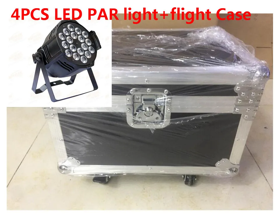 Светодиодная подсветка 4 unids 18x12 w с полетным чехлом 1 светодиод rgbw в светодиодная