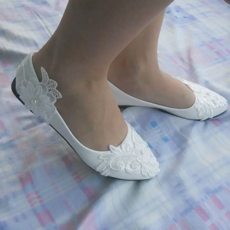 white flat dress shoes