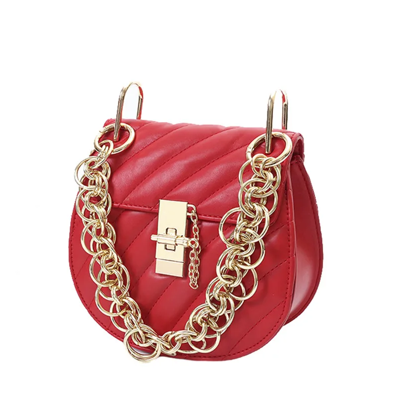 

2018 New Fashion Unique Design Chain Shoulder Messenger Bags Famous Brand High Quality Women Purses and Handbags Bolsa Feminina