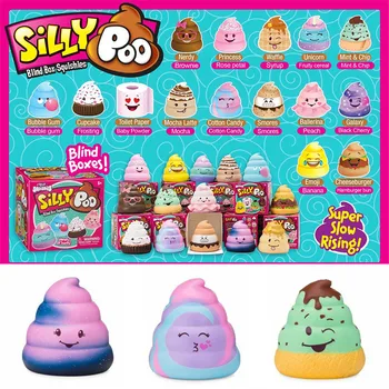 

10Pcs/Lot Squishy Silly Poo Blind Box Slow Rising With Packaging Collection Gift Toy 7*6.5*6.5CM