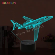 Fashion Airplane 3D Table Lamp LED 3D Decoration Lights USB 3D Lights as Christmas Holiday Gifts