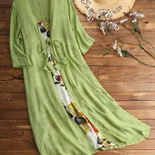 4xl 5xl летний комплект из 2 предметов Макси Платье Бохо с цветочным рисунком длинное платье размера плюс женский комплект 2 шт. хлопковое льняное платье большого размера