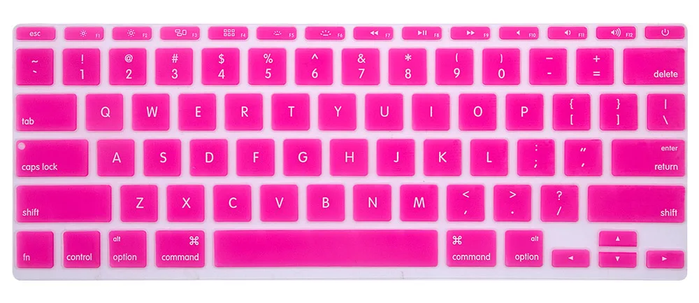 Rose Redlai Водонепроницаемый английские буквы силиконовые клавиатуры чехол для Macbook Air 1" 11,6 A1465 A1370 устройство с клавиатурой US защитная пленка - Цвет: Rose