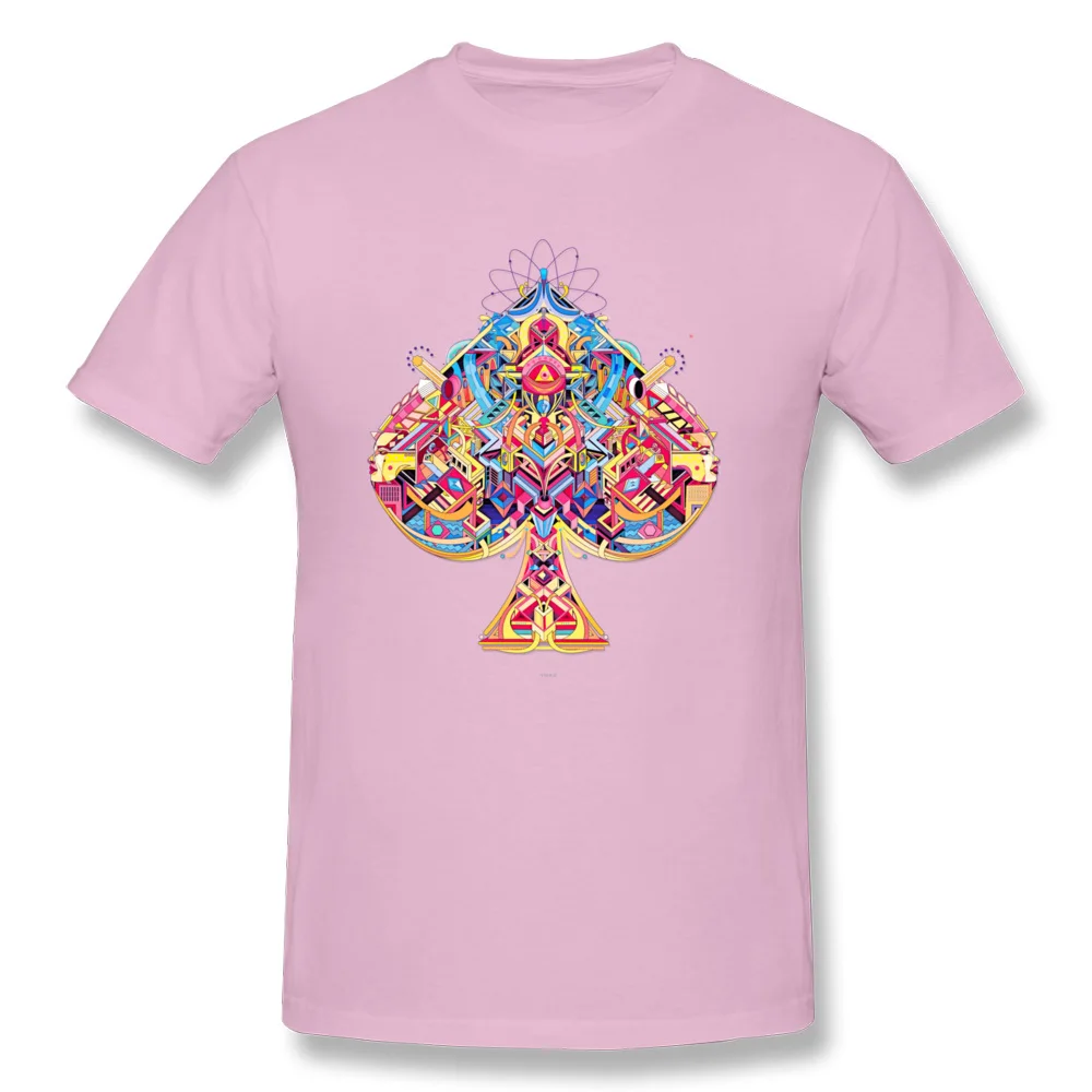 card Pure Cotton Casual T Shirt Prevalent Short Sleeve Mens T Shirts Printed Lovers Day Tops T Shirt Round Collar card pink