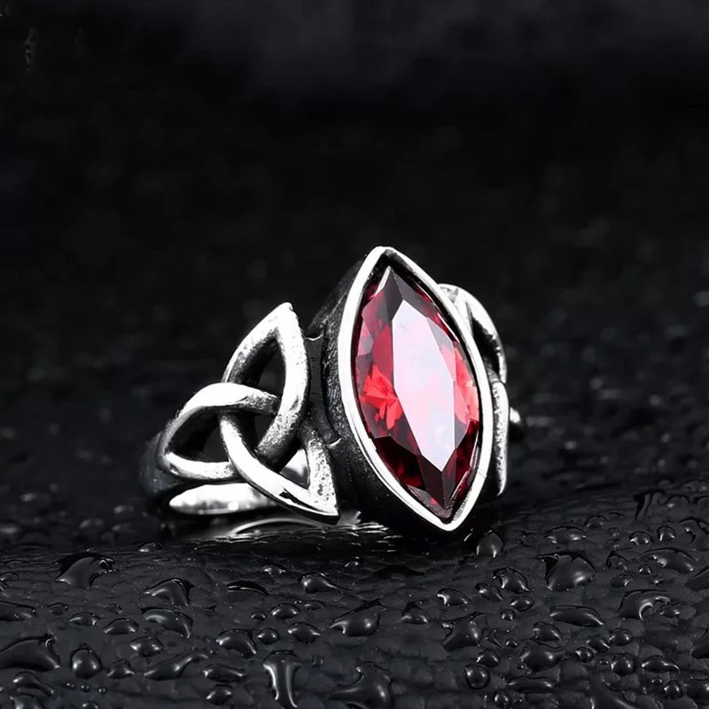 celtic knot stone rings for men women (1)