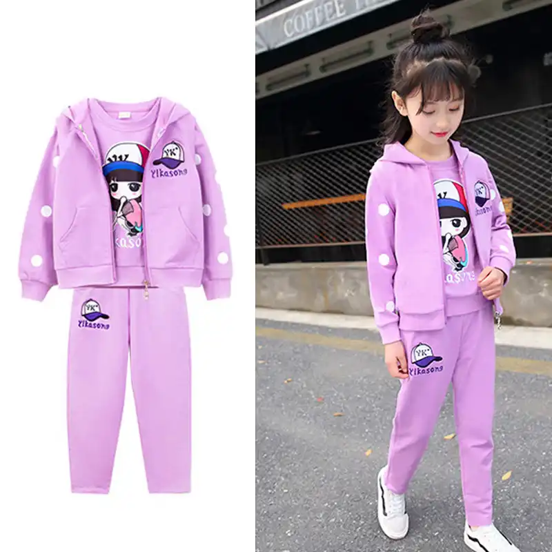 girls purple tracksuit