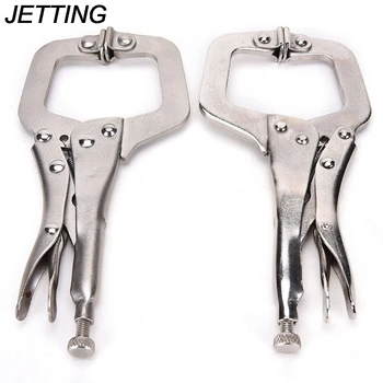 

JETTING 1PCS C Type Clamp Adjustable Pliers 6" Metal Welding Pliers Grip Locking Pliers Instruments Vise Grip Pliers Hand Tools