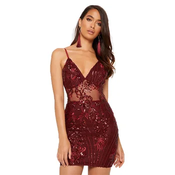 

women evening Sequined summer dresses casual banquet rockabilly sexy club party bohemian body con plus size wine lace floral
