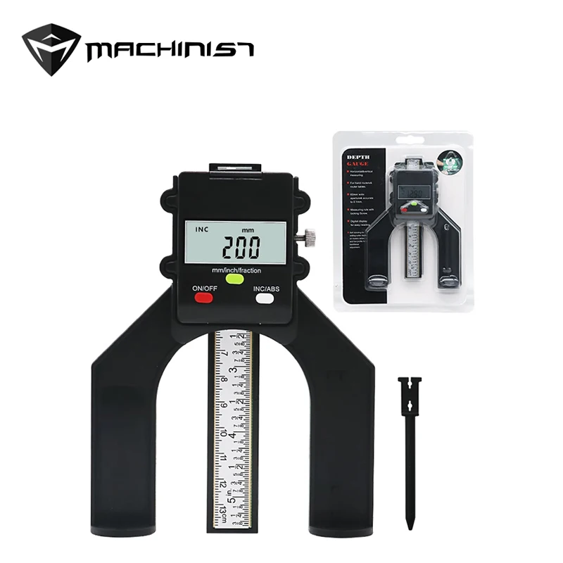 

1Set Digital Wheel Depth Gauge Digital Tread Depth Measuring LCD Display 80mm Aperture Auto Inspection Car Repair Tools
