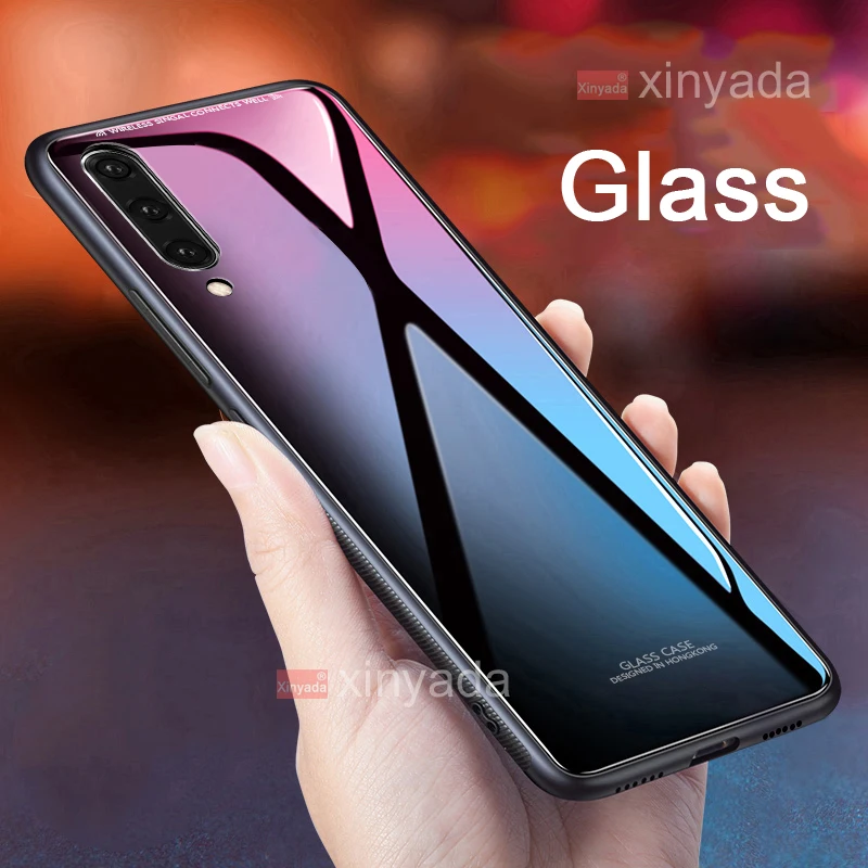 

luxury Bumper Tempered Glass Case For Samsung Galaxy M10 M20 M30 A10 A30 A50 A40 A70 A20 Cover soft Silicone Shell