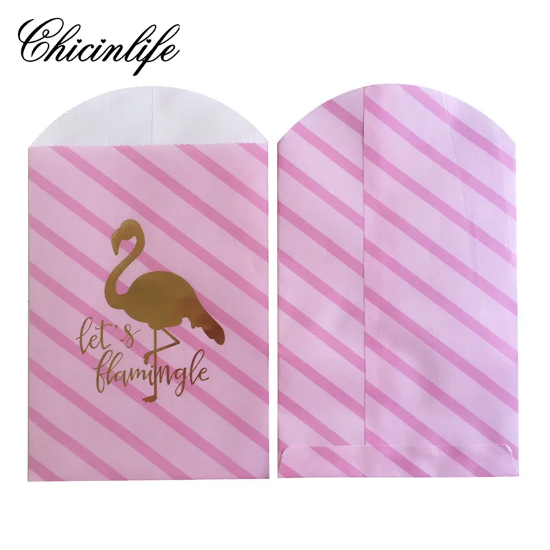 

Chicinlife 10Pcs Flamingo party paper Craft Candy Gifts Box Birthday Party Kids Baby Shower Wedding Table Bags Decor 12x16cm
