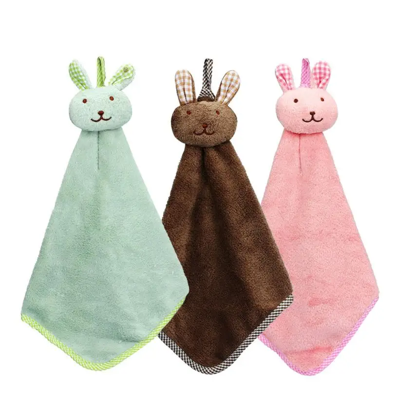 

Dishcloth i2018 LH Kitchen Cartoon Animal Hanging Cloth Soft Plush Dishcloths Hand Towel Hand Towel Cartoon #RJ16