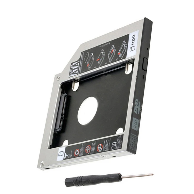 2nd SATA Hard Drive SSD Caddy Adapter for DELL Latitude D8100 D5100 E5410 E5420 Inspiron N5030D