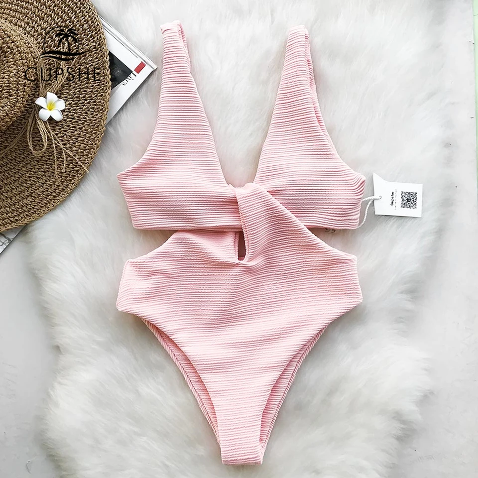 plain pink swimsuit