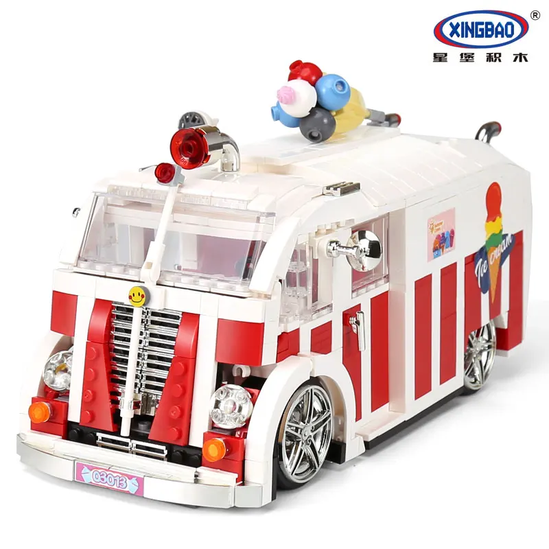 

XINGBAO 08004 1000Pcs Creator The Ice Cream Car Set Building Blocks Bricks Children Educational toys Model as Christmas