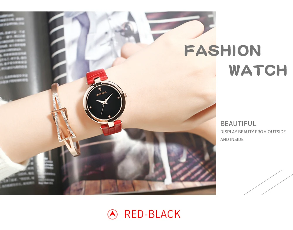 Модные стразы SANDA часы женские брендовые роскошные часы с кристаллами женские часы с кожаным браслетом платье Montre Femme