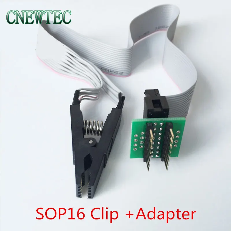 Программатор тестовый зажим SOP16 SOP SOIC 16 SOIC16 контактный IC с кабелем|clamp plastic|clamp wireclamp