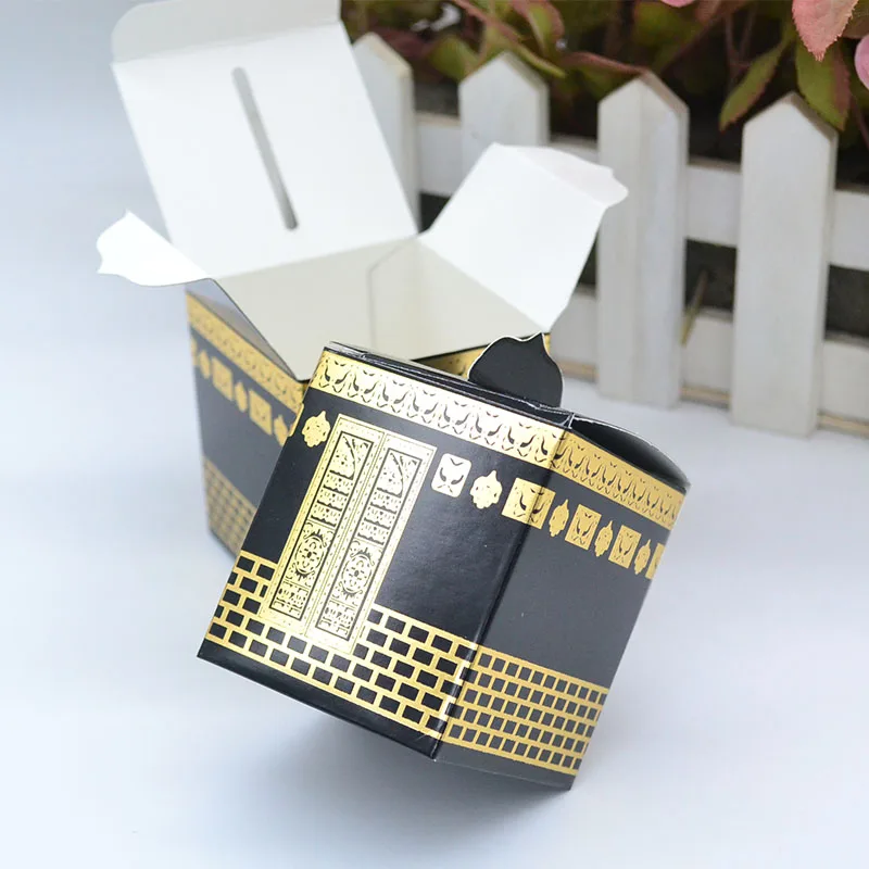 Мусульманская Мечеть Мекка Кааба моделирование eid mubarak коробка для поддержки Рамадан карем подарочная упаковка для конфет коробка