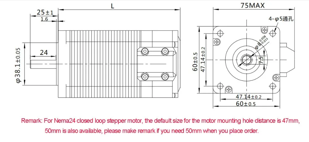 nema24 motor size