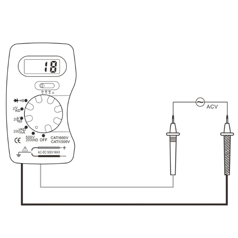 DT83B Pocket Digital Multimeter Ammeter Voltmeter DC/AC Ohm Voltage Multi Current Meters Tester Electrical