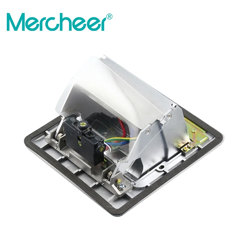 Mercheer вставлено гнездо заземления все алюминиевые панели стандарт ЕС открывающаяся напольная розетка 2 способ электрическая розетка модульная комбинация
