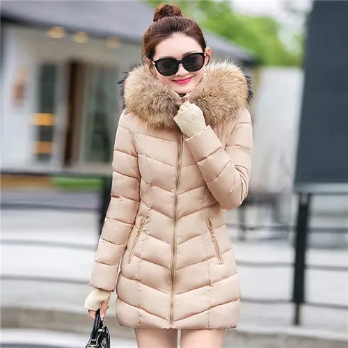 Parkas 2020 New Fashion Long Winter Jacket Women Slim Female Coat Thicken Parka Down Cotton Clothing Red Clothing Hooded Student womens long black puffer coat Coats & Jackets