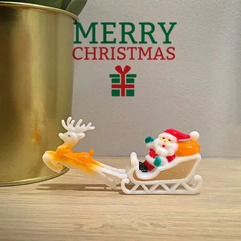 

10pieces/lot 9cm pvc mini Santa Claus decoration Furnishing articles toys Holiday gifts Christmas gift Bonsai doll decorate