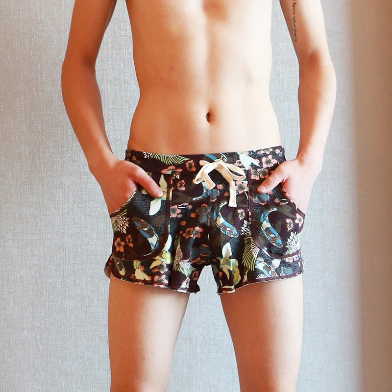 

New WJ men's shorts casual printed cotton Pajamas home casual shorts fashion male clothes