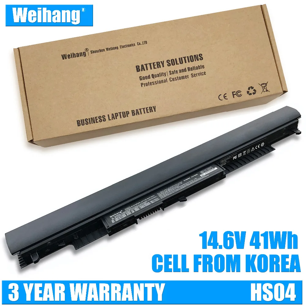 

Cell from Korea 41Wh Weihang HS04 HS03 Laptop Battery For HP Pavilion 14-ac0XX 15-ac0XX 15-ac121dx HSTNN-LB6U HSTNN-LB6V