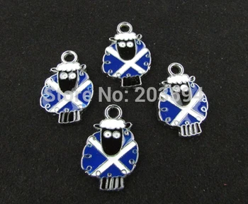 

AE132 100Pcs Mixed Enamel Alloy Cow Charms Pendants DIY Jewelry Findings 23x15mm
