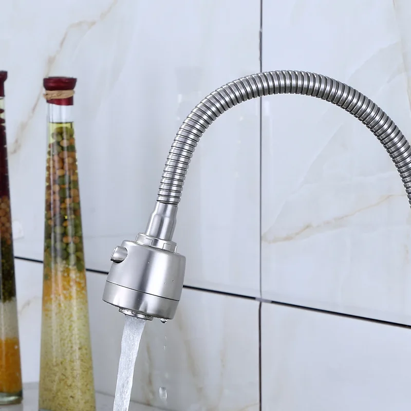 MOIIO Flexible Design Kitchen Sink Faucet Pull Out Kithcen Faucet Swivel Spout Chrome Hot and Cold  Mixer Tap Flexible Faucet