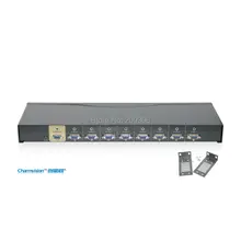 Charmvision VA801R 8 ports VGA Audio multi computer switcher VGA Audio simultaneously control Switcher with remote control
