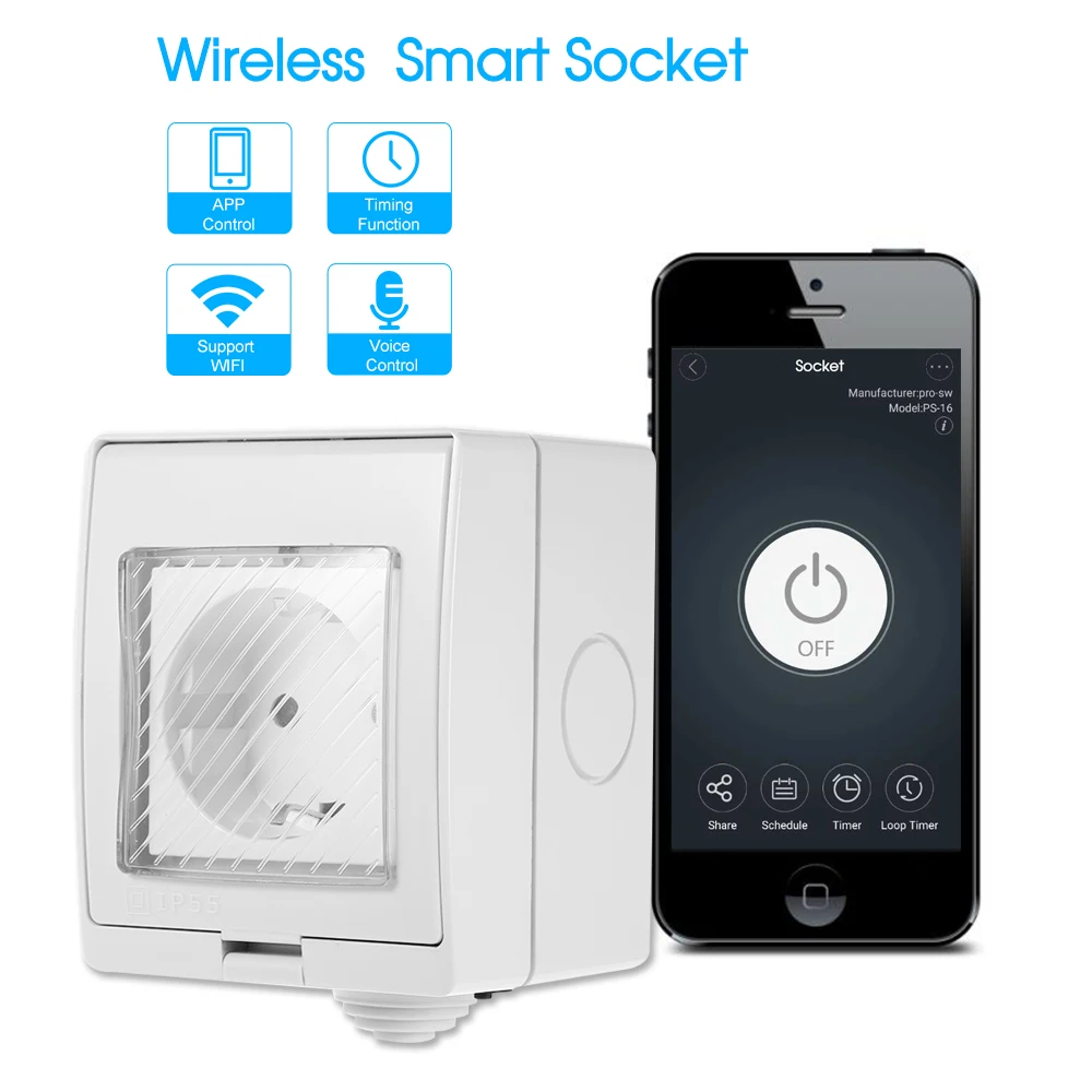Buy EU/US/UK Standard WIFI Smart Socket Plug 10A/250V