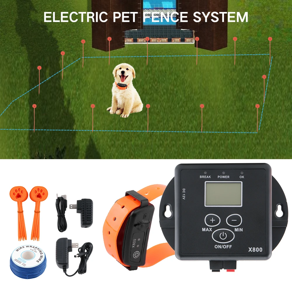 

In-Ground Electronic Wireless Remote Dog Training Collar Fence Containment System Dog Training Electric Shock Collar