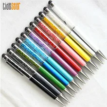 10 шт./лот Сенсорный экран Стилус Шариковая ручка с украшением в виде кристаллов емкостный стильный штрих Ballpiont ручка, ручка для студентов школы