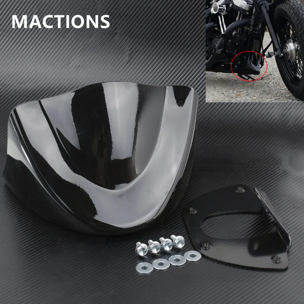 Motorcycle Glossy Black Front Chin Spoiler Air Dam Fairing Cover