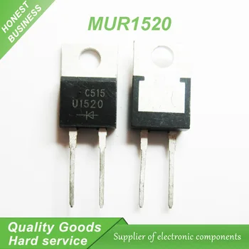

Free shipping 10pcs/lot MUR1520 U1520 TO-220-2 200V 15A new original