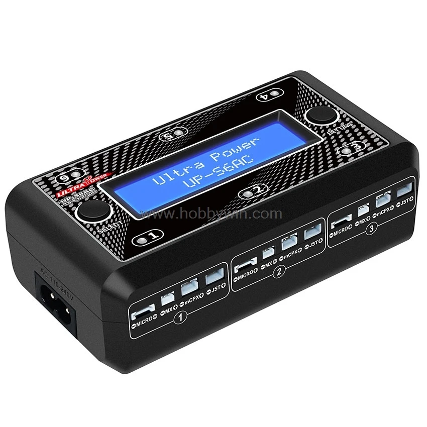 Интеллектуальное Быстрое зарядное устройство для 6 каналов 6x1 батарей LiPo/LiHV с Micro