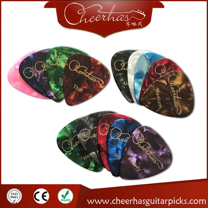 

Cheerhas pearloid celluloid both sides printing guitar pick guitar accessory