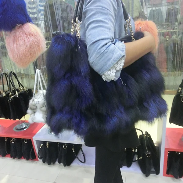 Модная женская сумка на плечо из лисьего меха натурального лисы|bag fur|bag fbag fashion |