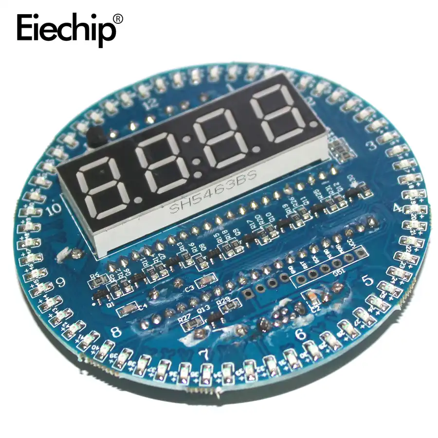 CFsunbird DS1302 Rotating LED Display Alarm Electronic Clock Module LED