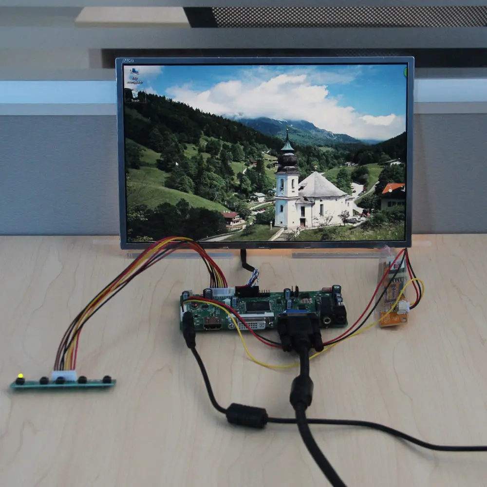 HDMI + DVI VGA плата аудио контроллера 12 дюймов 1280*800 DIY TFT экран для B121EW03 | Компьютеры и