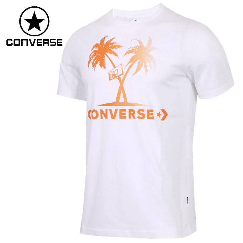 converse t shirt mens orange