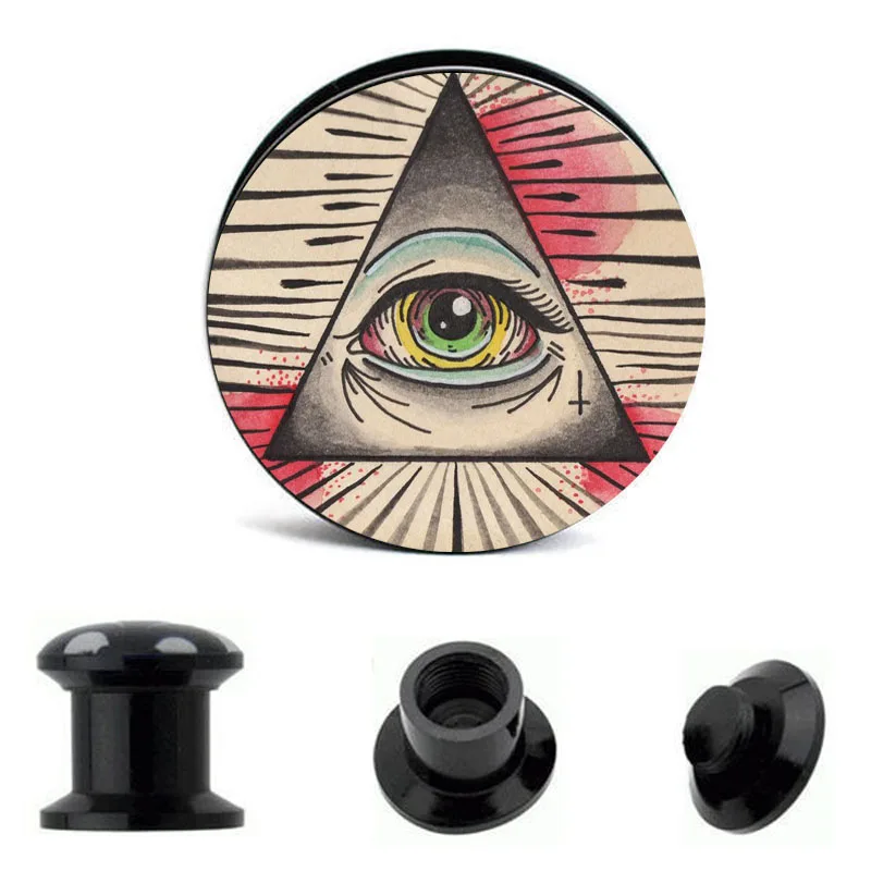all see eye acrylic saddle plug gauges ear plugs flesh tunnel body
