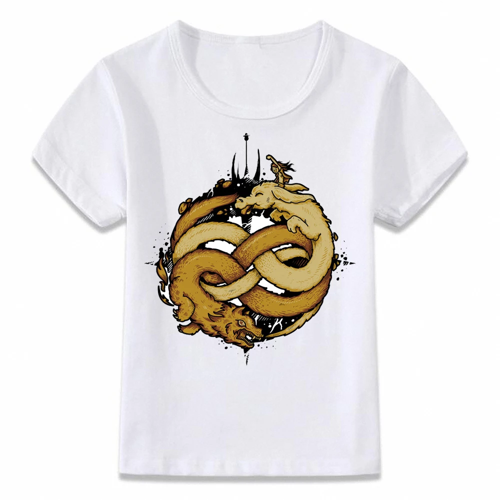 Детская одежда футболка Neverending Story Dragon для мальчиков и девочек рубашки