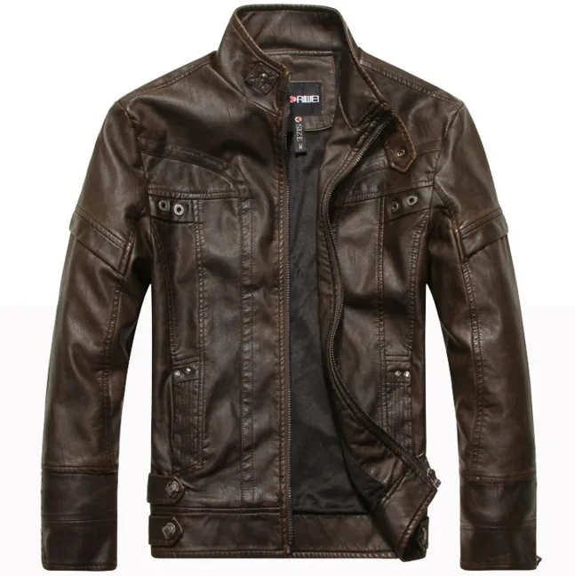 Men Leather Suede Jacket Fashion Autumn Motorcycle PU Leather Male Winter Bomber Jackets Outerwear Faux Leather Coat 5XL