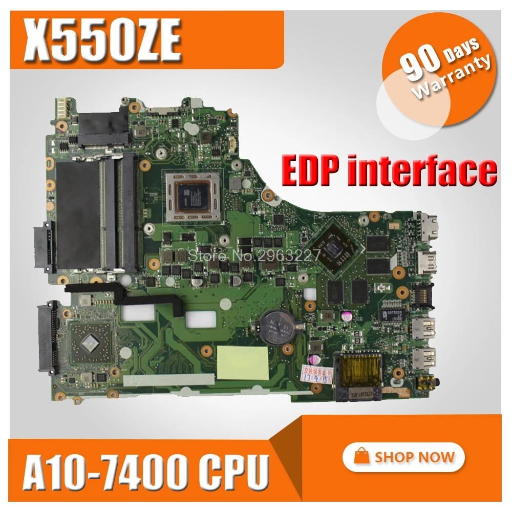 X550ZE Motherboard A10 7400 cpu For ASUS VM590Z A555Z X555Z Laptop